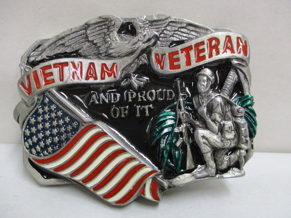 1988 Vietnam Veteran Belt Buckle Enamel – Great American Buckle Co.