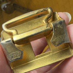 Swank Vintage Gold Tone Rectangular Metal Men&rsquo;s Belt Buckle with Box