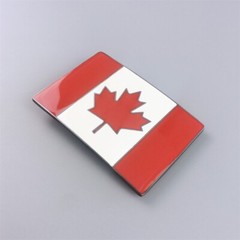 Enamel Leaf Canada Flag Vintage Belt Buckle Boucle de Ceinture also Stock in US