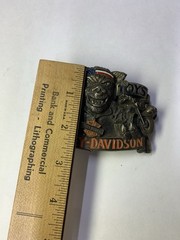 Vintage HARLEY DAVIDSON belt buckle H-411 1991 Baron USA Hog Toys Rare