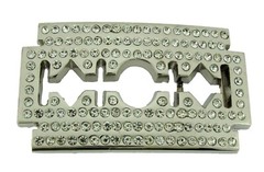 Razor Blade Belt Buckles Barber Shop Hairdresser Hair Stylist Tool Silver Chrome