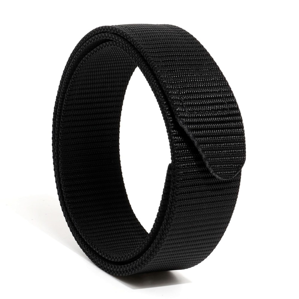 TACNEX No-Scratch Nylon Belt 1 3/8&Prime; No Metal Buckle X-Large, Black