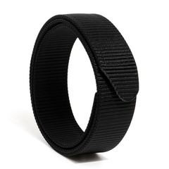 TACNEX No-Scratch Nylon Belt 1 3/8&Prime; No Metal Buckle X-Large, Black