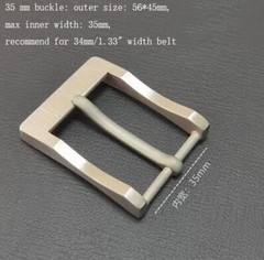 Pure Titanium Anti-Allergy Pin Buckle EDC Belt Buckle for 34mm/39mm Belt Tool