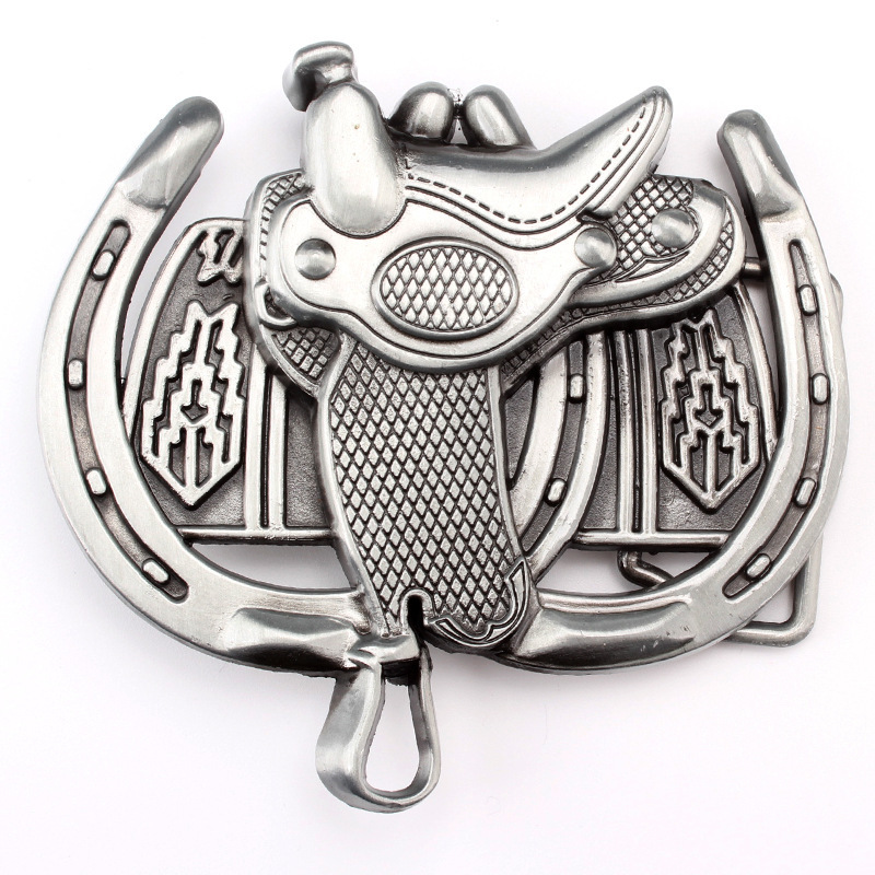 Horse Saddle Belt Buckle Western Cowboy Native American (HRS-08)