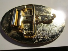 1981 NEW RIVER BANKING AND TRUST COMPANY BLACK GOLD COUNTRY BELT BUCKLE BBA-7