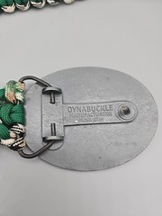 Dyna buckle belt Geronimo silver and black Paracord belt green 39 inches