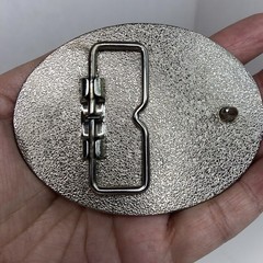 Men&rsquo;s Western Eagle Oval Belt Buckle Silver Gold Tone Metal Fits 2 in Belt