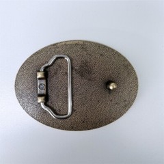 Antique Bronze Plated Oval Custom Blank Belt Buckle