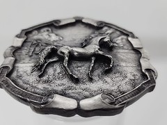 1976 Bergamot Brass Works Horse Belt Buckle U144 – Made in the USA. READ