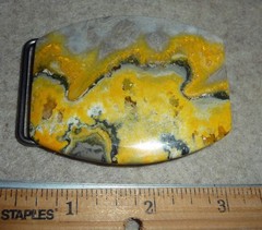 Bright Yellow Bumble Bee Jasper Handcrafted Buckle Natural stone