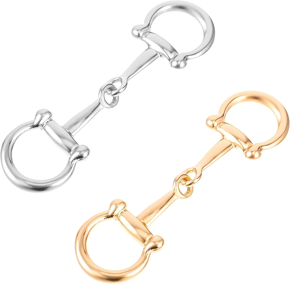 2pcs Horse Bit Buckle Double Silk Scarf Buckle Ring,D Ring Snaffle Bit Buckles f