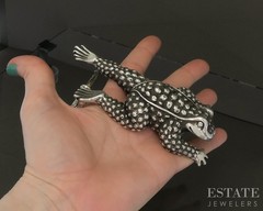 Vintage Sterling Barry Kieselstein-Cord Large Frog Mens Belt Buckle 142g p21550