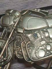 Motorcycle Belt Buckle BBB Baron Buckle Solid Brass 1978 Taiwan 6099 Vtg (WG)