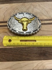 Western 3D Cowboy Cowgirl Bull belt buckle perfect Valentines/Birthday Gift
