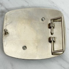 Rhinestone Studded X Letter Initial Monogram Silver Tone Belt Buckle