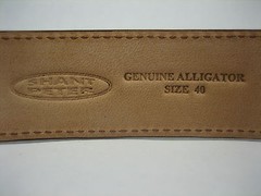 Sterling silver 925 buckle w/30 MM Genuine Alligator belt size 32 to 44 U.S.A.