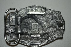 1989 & 1992 Siskiyou Harley Davidson Eagle Head Belt Buckles Lot of 2