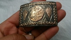 Very nice vintage Mexico sterling 925 2 tones buckle