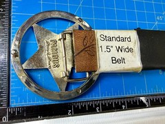 Famous Stars & Straps Five Point Star Logo See-Trough Silver Color Belt Buckle