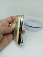 Vtg. RAINTREE ?Gold TnedMetal Ivory Color Large Mouth Bass Belt Buckle. Intricat