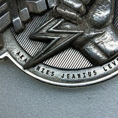 Belt Buckle Electric Bolt And Fist Akademiks Jeanius Major Voltage