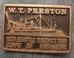 W. T. PRESTON Corps 1981 Rainbow Metals Solid Sand Cast Bronze Belt Buckle