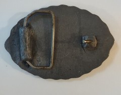 Vintage American Police PIG Belt Buckle Patience Integrity Guts Law Order