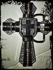 RELIGIOUS CROSS JESUS BLESSING BELT BUCKLE