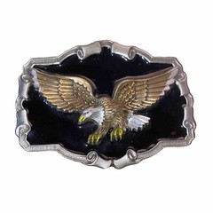 Great American Product Gap 1997 Pure Pewter Bald Eagle Belt Buckle Vintage