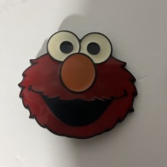 2Sesame Street Buckles Oscar the Grouch &Elmo Belt Buckle Metal 3.5×3&Prime; See Pics