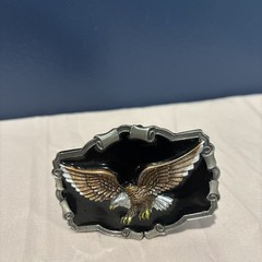 Vintage 1983 Great American Buckle Co. Pure Pewter Bald Eagle Belt Buckle