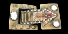 Arrow Rhinestone Vintage Hippie 60&rsquo;s 70 Peace Love Belt Buckle Buckles