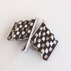 Men Belt Buckle Car Racing Flag Belt Buckle Gürtelschnalle Boucle de ceinture