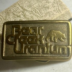 1977 Bear Creek Uranium Limited Edition Belt Buckle 173/900 Made In USA