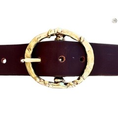 Handmade Solid Brass Belt Buckle USA | 1.5&Prime; « HORSES » Retro Artisan Buckle Men