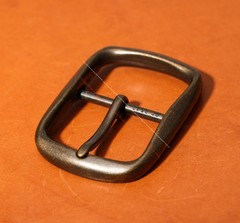 40mm Men Vintage Brass Tone Plated Western Leathercraft Center Bar Belt Buckle