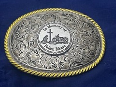 In Memory of Fallen Bikers Western Style Buckle (Pewter)