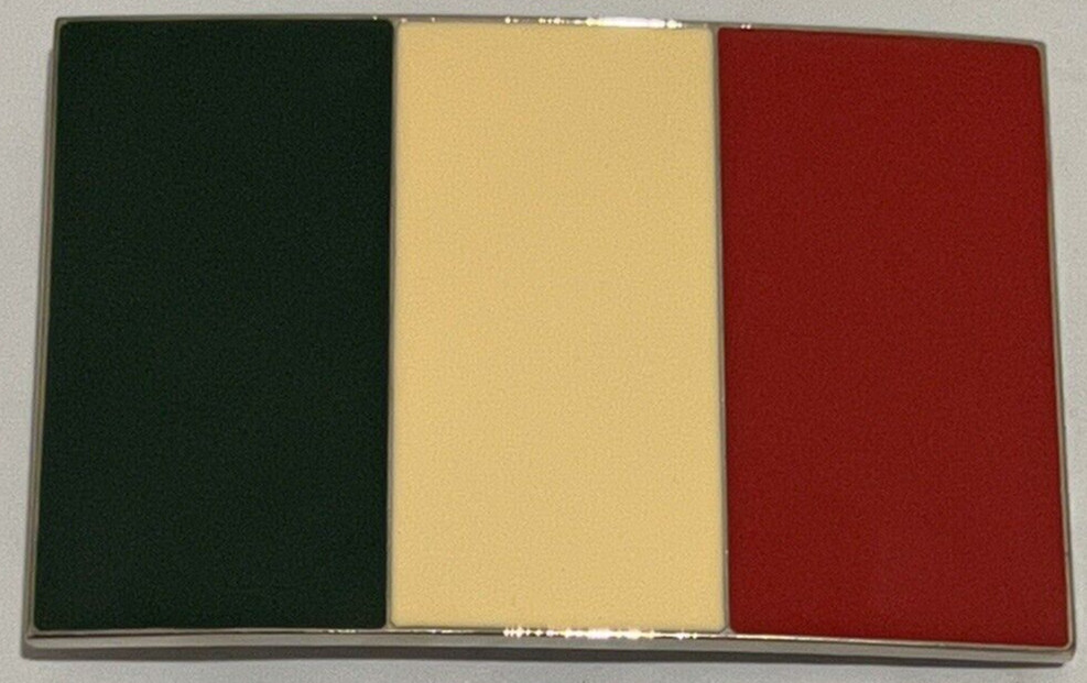 National Flag of Italy Belt Buckle Multi-Colored Western Cowboy Cowgirl