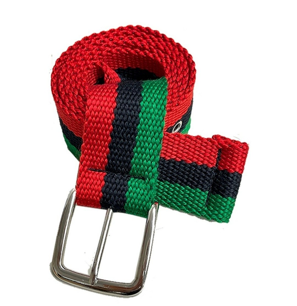 Pan African red black and green belt
