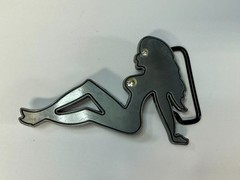 Sexy Woman Silhouette Mud Flap Girl Trucker Chick Belt Buckle By Buckle Rage
