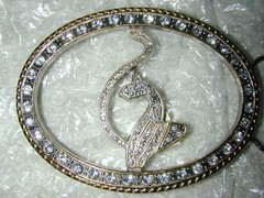 BELT BUCKLE Treble Clef Musical Note Music Performer Rhinestones Dazzling Bling