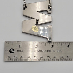 W Initial Brushed Chrome Belt Buckle 2 3/4&Prime; » x 2&Prime; Up To 1 1/4&Prime; Belt