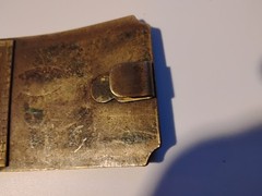 Vintage Wells Fargo and Company 1852 Stage Coach Rectangular Brass Belt Buckle