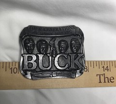 Vintage Buck Knife Belt Buckle ~ Smokey Mt Knife Works ~ 950586 ~ 2 7/8 x 2 1/4