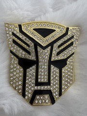 New Men’s Animal Face Studded Rhinestone Belt Buckle New