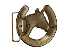 Horse Shoe Western Cowboy Style Belt Buckle Hebilla Vaquera Herradura