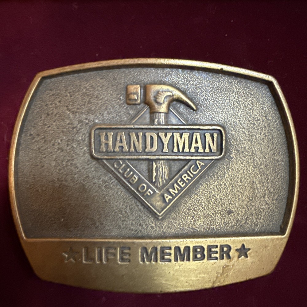 Belt Buckle HANDYMAN CLUB OF AMERICA LIFE MEMBER 1996 Collection Man Stuff (BB3)