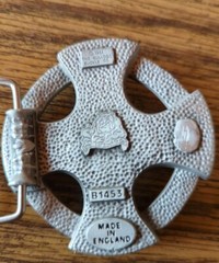 Celtic Cross Silver Tone Belt Buckle Bulldog Buckle Co. 1995 Made In England