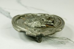 Grizzly Bear pewter belt buckle western vintage Siskiyou Buckle Co 1984
